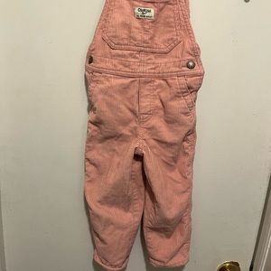 OshKosh Pink Corduroy Overalls